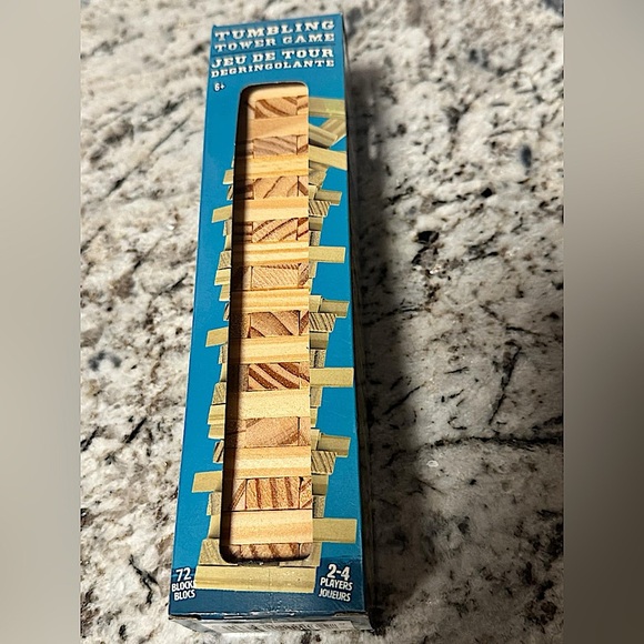 Tumbling Tower Game with Wooden Blocks jenga new in box FREE WITH PURCHASE - Picture 1 of 3